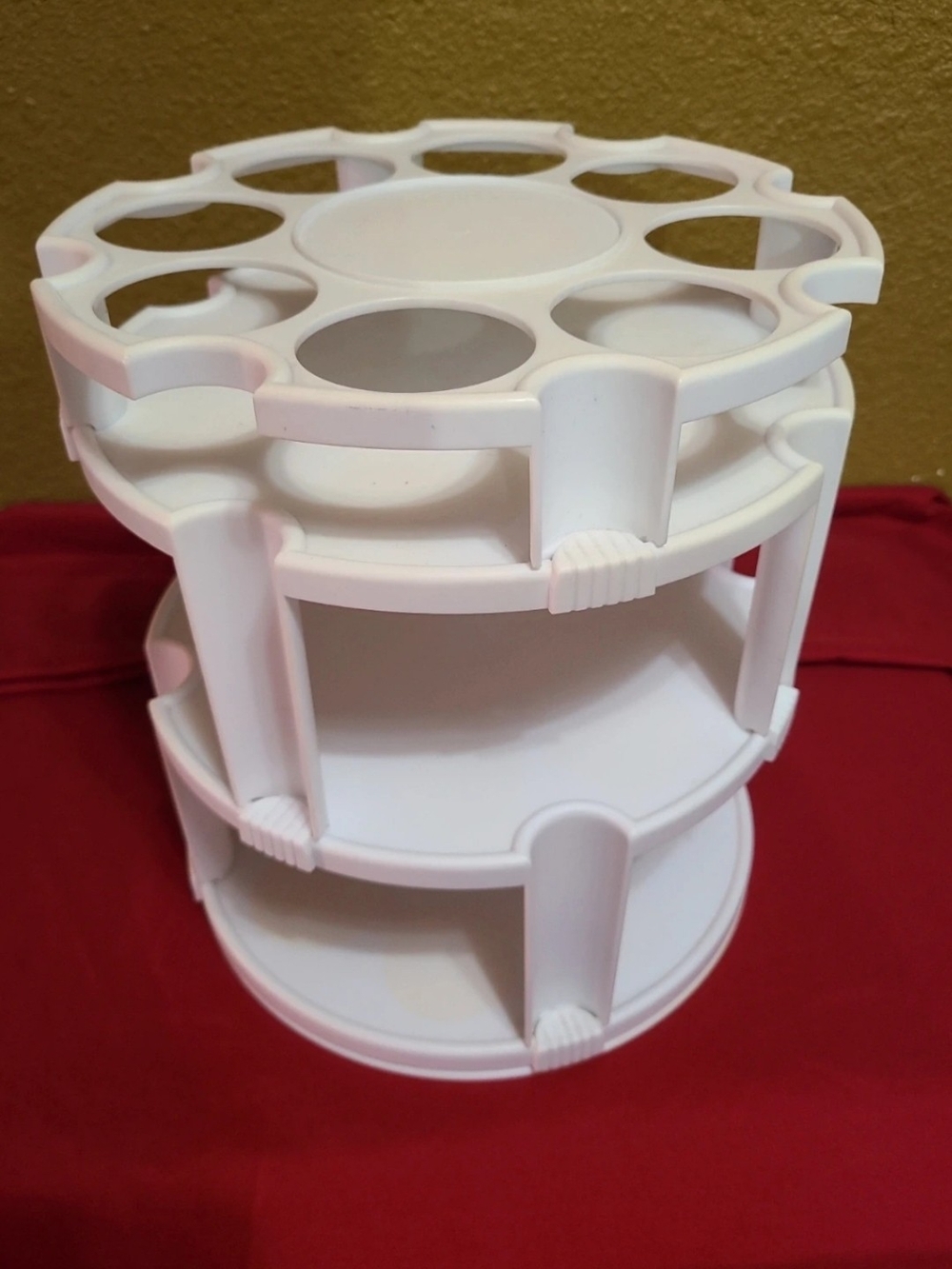 Gerber White 3-Tier Rotating Makeup Organizer